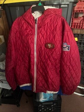 Men’s SF 49ers red puffer jacket XL